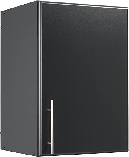 Prepac Elite Storage Cabinet, 16" Stackable Wall, Black