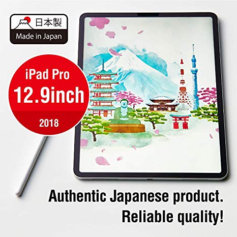 Elecom iPad Screen Protector 12.9-inch, Paper-Feel Film, Made in Japan, 3H Hardness Level to Protect Against Scratches w/Oleophobic, Anti-Fingerprint Coating, No Air or Bubbles/TB-A18LFLAPL
