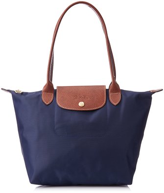 Longchamp Le Pliage Tote Shoulder Bag (Medium, Navy Blue)
