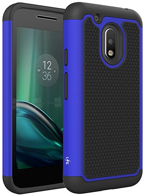 Moto G Play Case, LK [Shock Absorption] Drop Protection Hybrid Armor Defender Protective Case Cover for Motorola Moto G4 Play (Blue)