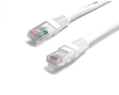 Cable-Core CAT 6 Network Cable. Ethernet LAN 10/100/1000 Gigabit Patch Lead White 2m