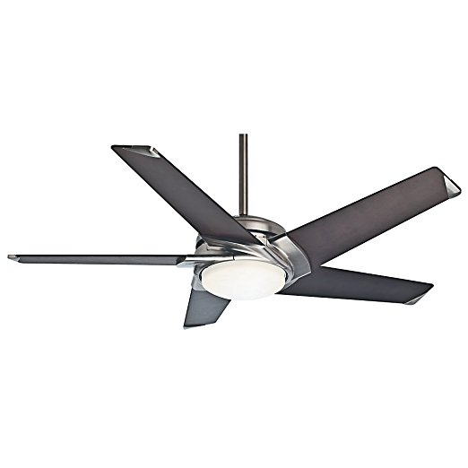 Casablanca Fan Company 59106 Stealth DC 54-Inch Brushed Nickel Celing Fan with Five Espresso Blades and a Light Kit