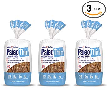 Paleo Bread (3 Pack) Low Carb, Gluten-Free, Grain-Free (From 1 Net Carb) (Coconut)