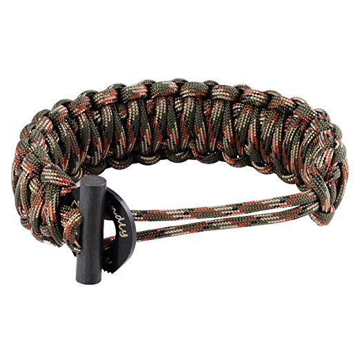 The Friendly Swede Adjustable Premium Paracord Bracelet with Fire Starter