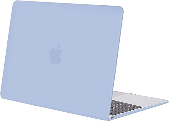 MOSISO Plastic Hard Shell Case Cover Compatible with MacBook 12 inch with Retina Display (Model A1534, Release 2017 2016 2015), Serenity Blue