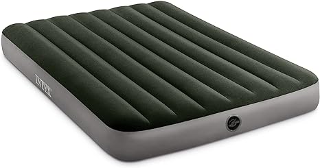 INTEX 64108E Dura-Beam Standard Prestige Air Mattress: Full Size – 10in Bed Height – 600lb Weight Capacity – Pump Sold Separately Green