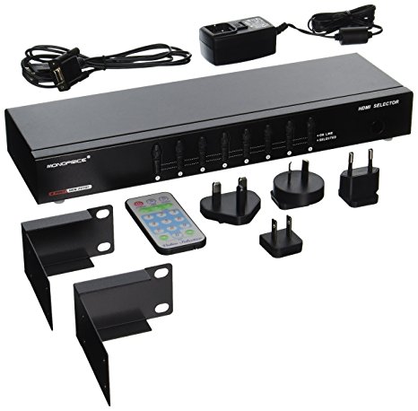 Monoprice 8X1 Enhanced Powered HDMI Switcher w/ Remote