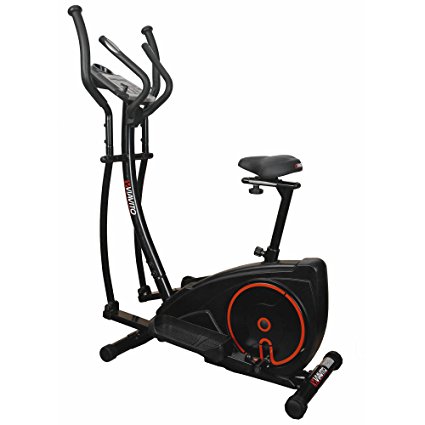 Viavito Setry 2-in-1 Elliptical Trainer and Exercise Bike - Black/Red