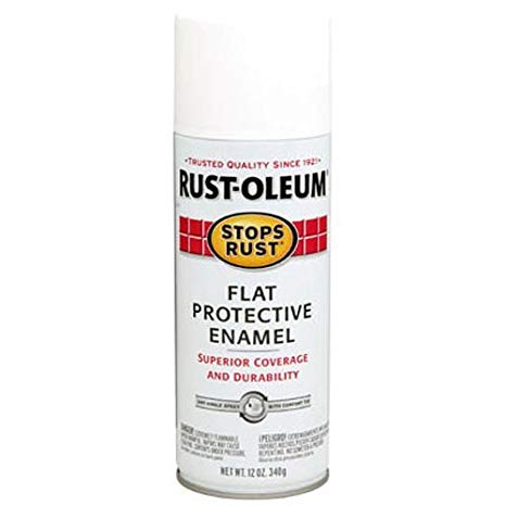 Rust-Oleum 7790830 Stops Rust Spray Paint, 12-Ounce, Flat White