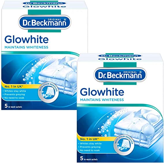 Dr Beckmann Glowhite Fabric Whitener with Stain Remover (10 x 40g Sachets)