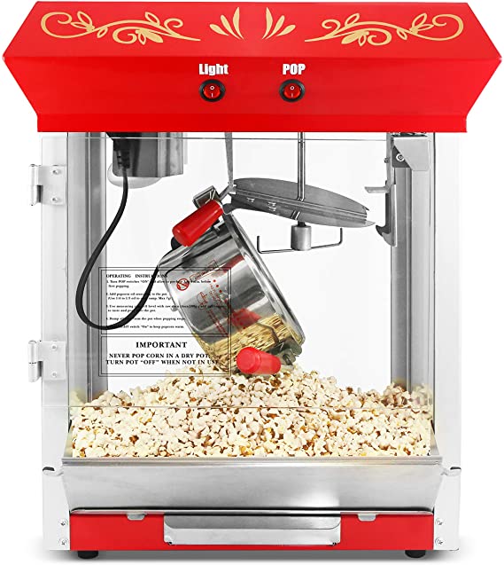 Elite Gourmet EPM-487 Table Top Popcorn Popper, 4 Oz Kettle