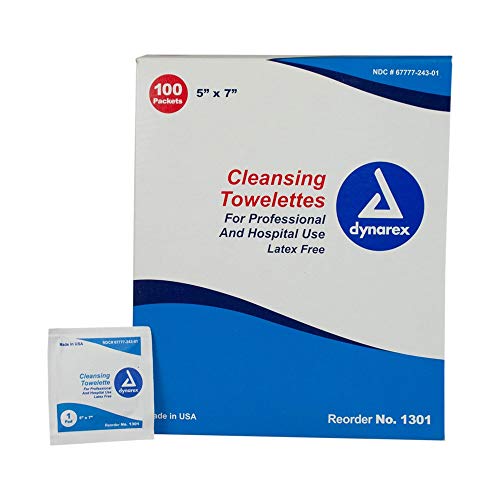 Dyanrex Cleansing Towelettes, Box of 100