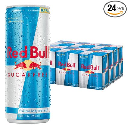 Red Bull Sugarfree, Energy Drink, 8.4 Fl Oz Cans (6 Packs of 4, Total 24 Cans)