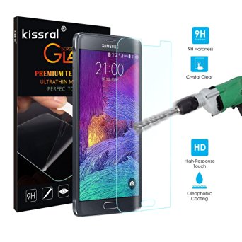 Galaxy Note 4 Screen Protector, Kissral® Note 4 Screen Protector Film HD Clear Tempered Glass Screen Protector for Samsung Galaxy Note 4(1-Pack) [in Retail Packaging]