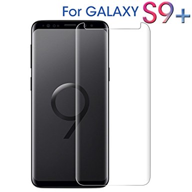 AMOVO Galaxy S9 Plus Screen Protector [Case Friendly] Samsung Galaxy S9 Plus Screen Protector Tempered Glass [Full Coverage] 9H Hardness Glass Protector for Samsung S9 Plus (S9Plus Clear)