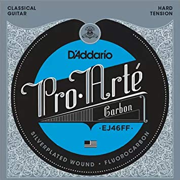 D'Addario EJ46FF ProArte Carbon Classical Guitar Strings, Dynacore Basses, Hard Tension