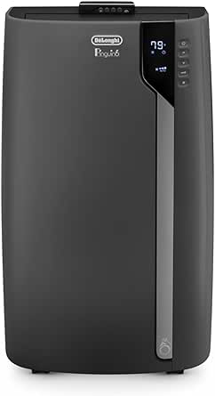 De'Longhi Pinguino Portable Air Conditioner, Dark Gray - For Rooms Up to 500 sq. ft. - Cooling, Dehumidifying & Fan Modes - Easy to Use - Washable Filter Included