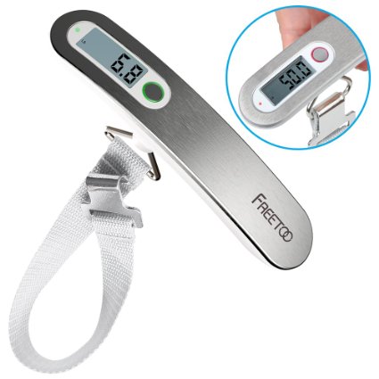 FREETOO Portable Digital Luggage Scale for Travel Outdoor Home110 lb50KG Single UnitSilver