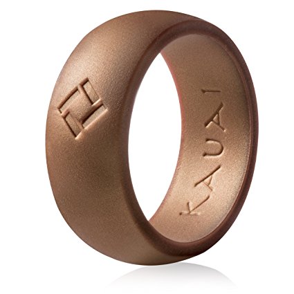 Kauai - Silicone Wedding Ring, - (Pro-Athletic Series) Designed for Comfort, Fitness, Exercise, Weight Lifting/Training, Running, Rubber Ring, Safe Silicone Wedding Band Mens