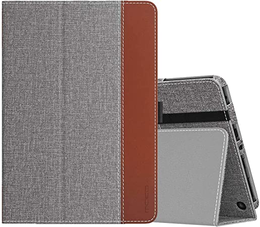 MoKo Case Fits Kindle Fire HD 8 & 8 Plus Tablet (10th Generation, 2020 Release),Slim Folding Stand Cover with Auto Wake/Sleep - Jeans Gray