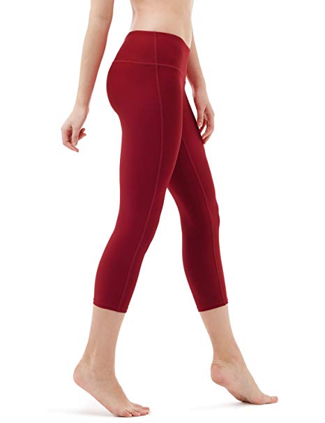 TSLA Yoga 21 Inches Capri Mid-Waist Pants w Pocket