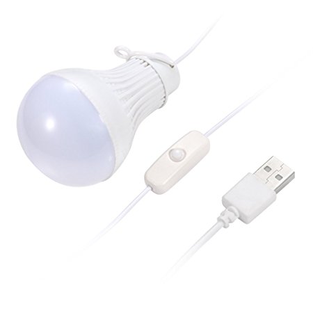Linght 7W USB Powered LED Bulb Night Light With Dimmable Switch for Home Reading, Camping, Emergence Light