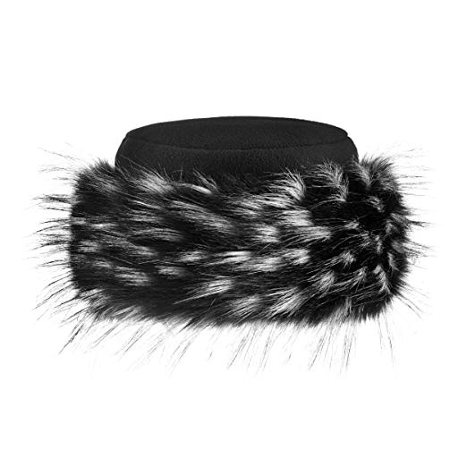 Futrzane Faux Fur Hat with Fleece Winter Ladies Women