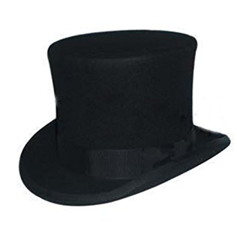 Ztl 100% Wool Victorian Mad Hatter Top Hat Vivi Magic Hat Performing Cap