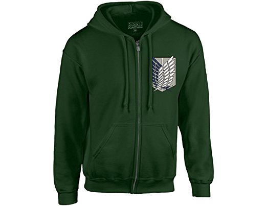 Ripple Junction Attack on Titan Survey Corps Adult Zip Hoodie