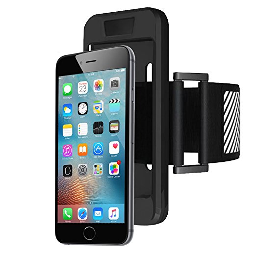 iPhone 7 6, 6S Case & Sports Armband JZxin Reflective Strap, Soft Silicone Material, Lightweight & Fully Adjustable - Ideal for Workout, Hiking, Jogging, Gym, Running - for iPhone 6, 6S, Galaxy S6/S7