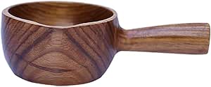 DOITOOL Wooden Water Ladle Japanese Style Wooden Scoop Ladle Water Dipper Bath Scoop for Water Sauna Garden Tea