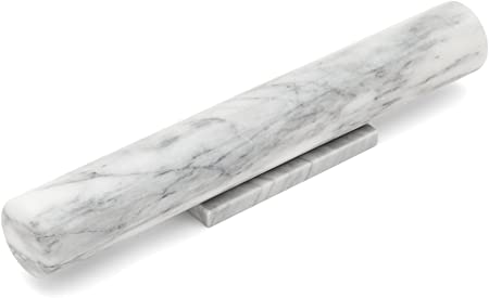 Fox Run 11711 Marble French Rolling Pin, 11 Inches, White