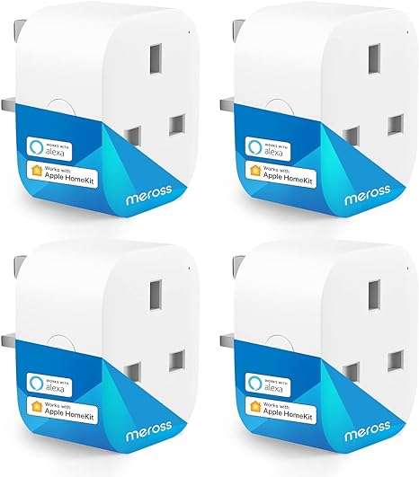 meross Smart Plug Mini - Meross WiFi Plugs Compatible with HomeKit, Alexa, Google Home, SmartThings Wireless Remote Control Timer Plug No Hub Required MSS110HK (4 Pack)