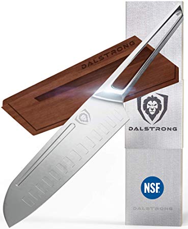 DALSTRONG - Crusader Series - Santoku Knife 7" - Forged Thyssenkrupp High-Carbon German Stainless Steel - w/Magnetic Sheath - NSF Certified