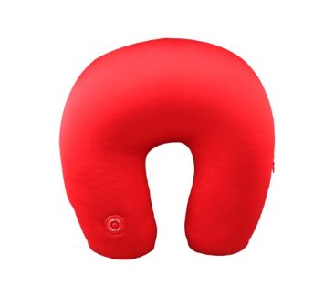 New Neck Massage Microbead Pillow Battery Operated Vibrating Travel Home - Red by GPCT