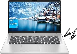 HP 2023 Newest Business Laptop, 17.3" FHD Display, Intel-Core i3-N305(8-core), 32GB RAM, 1TB SSD, Intel UHD Graphics, Wi-Fi 6, Fingerprint Reader, Windows 11 Home, with Laptop Stand