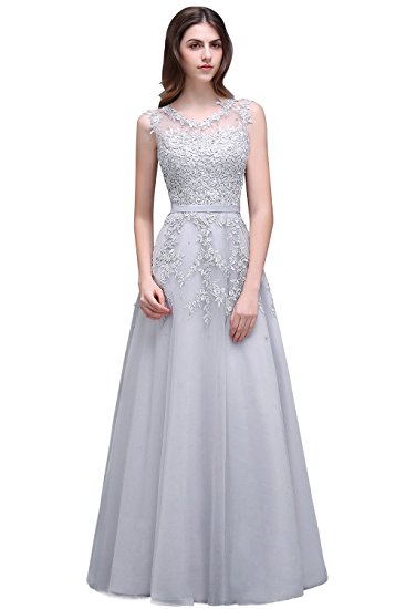 Babyonlinedress Babyonline Women's Lace A Line Formal Evening Dress For Women Long Prom Dress