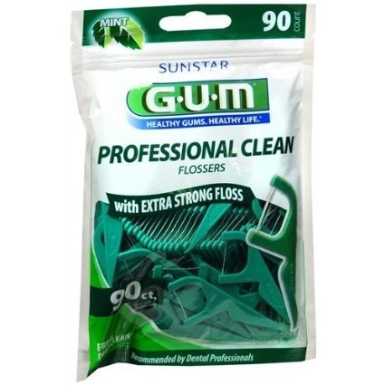 G-U-M Professional Clean Flossers, Mint--90 ea