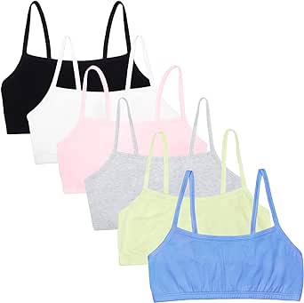 Fruit of the Loom Women's Spaghetti Strap Cotton Pullover Sports Bra Value Pack