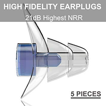 High Fidelity Earplugs for Concerts Musicians Guaitar Events Clubbing Noise Sensitivity Conditions [2018 Upgraded]
