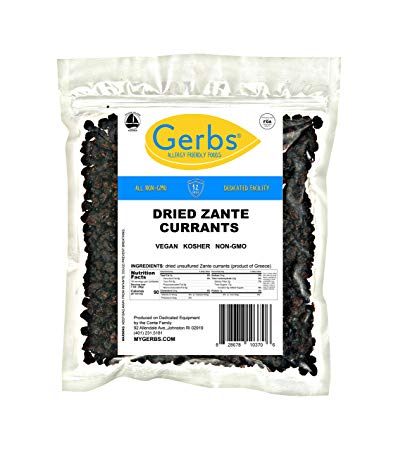 Dried Zante Currants, 1 LB - Unsulfured & Preservative Free - Top 12 Food Allergy Free & NON GMO - Product of Greece by Gerbs