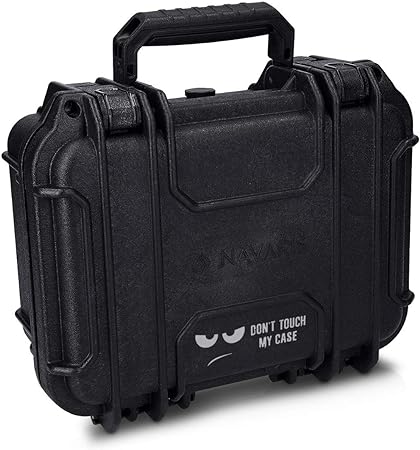 Navaris Protective Outdoor Camera Case - Hard Case with Customisable Foam Inserts - Water and Dust Equipment Protection - Size S (Don't Touch Design)