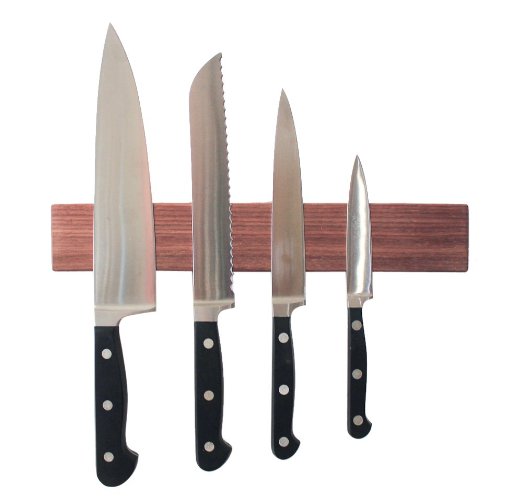 Tastywood 12" Walnut Magnetic Knife Strip / Wooden Knife Holder