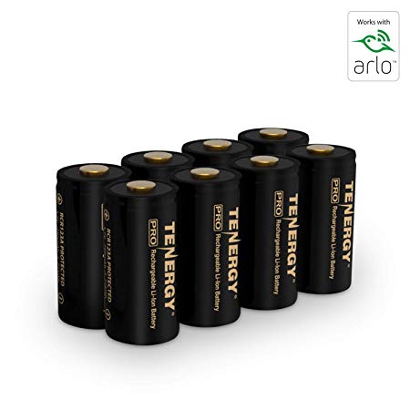 Arlo Certified: Tenergy Premium High Capacity 750mAh 3.7V Arlo Battery, Rechargeable Battery for Arlo Cameras (VMC3030/VMK3200/3500/VMS3130/3230/3330/3430/3530) UL UN Certified 8-Pack
