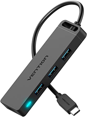 USB C Hub, VENTION USB C to USB Adapter with 4 USB 3.0 Ports [Charging Supported] for PC, Laptop, Tablet & More USB Type C Devices (0.5FT/0.15m)