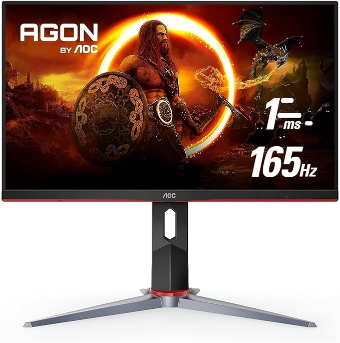 AOC 24G2SP 24" Class Frameless Gaming Monitor, Full HD IPS, 165Hz, 1ms, FreeSync Premium, Height Adjustable Stand