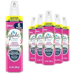 Glade Air Freshener Room Spray, Exotic Tropical Blossoms, 8.3 oz, 6 Count