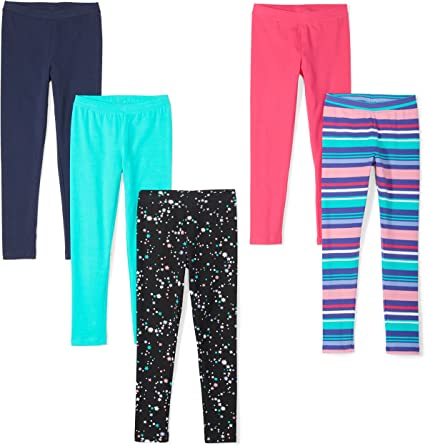 Spotted Zebra Girls and Toddlers' Leggings, Multipacks