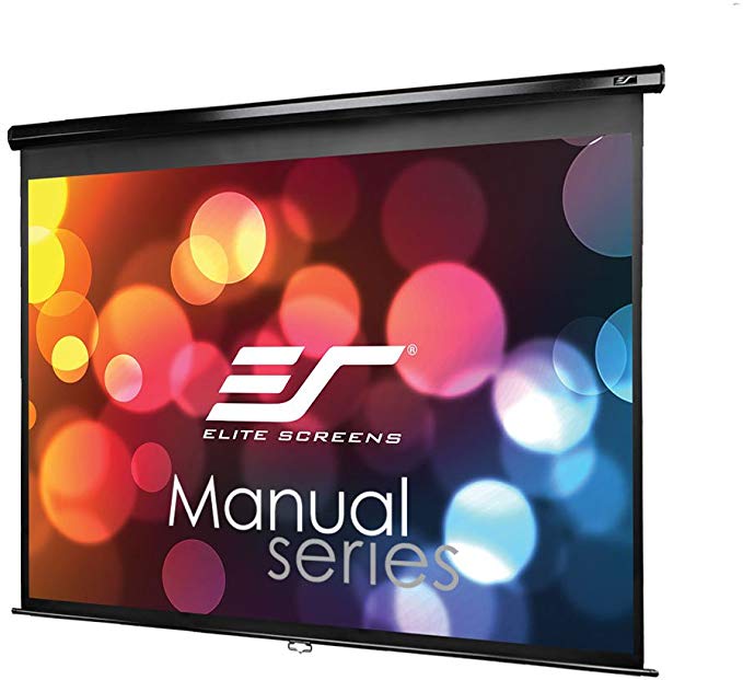 Elite Screens Manual Series, 150-INCH 4:3, Pull Down Manual Projector Screen with AUTO Lock, Movie Home Theater 8K / 4K Ultra HD 3D Ready, 2-Year Warranty, M150UWV2