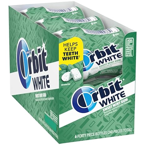 ORBIT White Sweet Mint Sugar Free Gum, 6 Pack